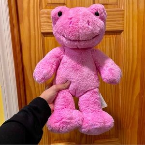 Build a Bear pink frog plush